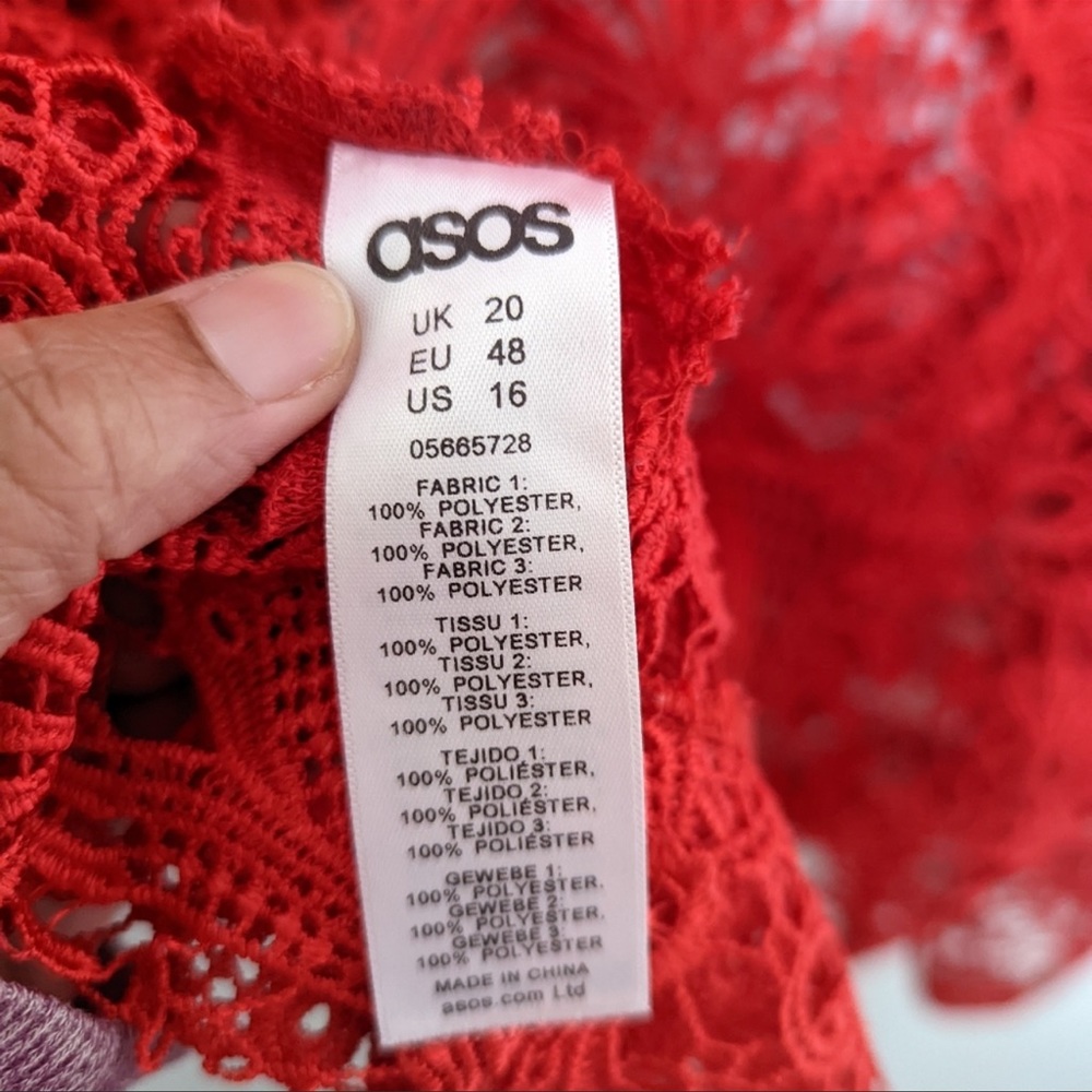 ASOS CURVE Mixed Lace Panel Jacket - Picture 14 of 14
